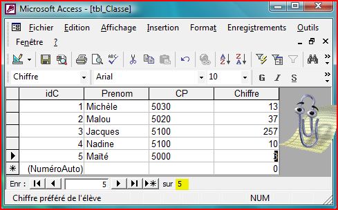 Mode feuille de donn&eacute;es