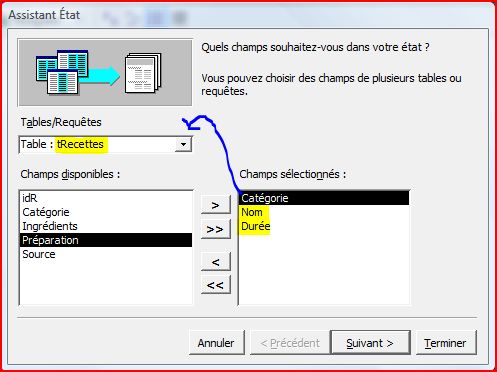 Etat : &eacute;tape 1